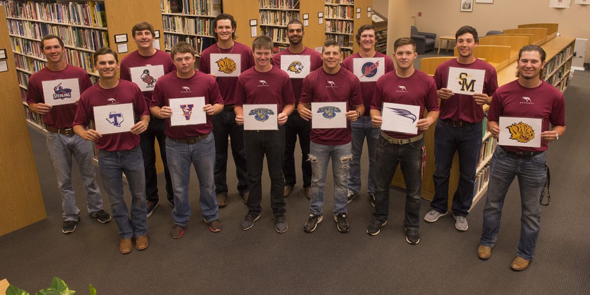 2016 Hesston College sophomore baseball players