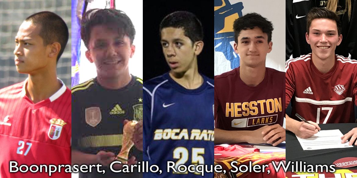 Recent Hesston College men's soccer signees