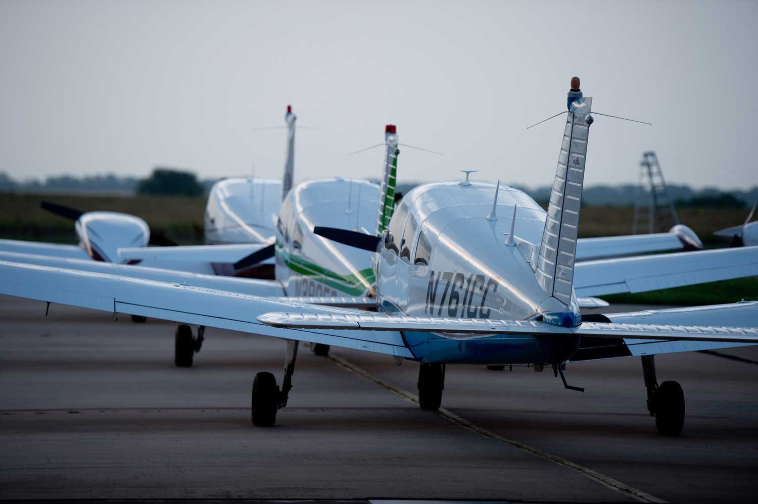 Three planes in a row