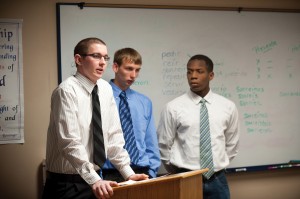 HHesston College Business students ran a three-on-three dunkball tournament as their entrepreneurship project.