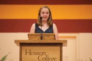 2010 Hesston College Commencement sophomore speaker Angela Bishop, Souderton, Pa.