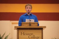 2010 Hesston College Commencement sophomore speaker Travis Duerksen, Canton, Kan.