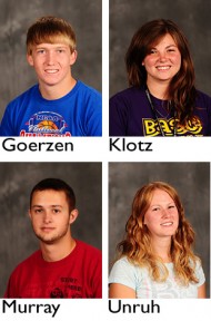 Hayden Goerzen, Dani Klotz, Joel Murray and Sarah Unruh, 2011 Hesston College Bill Mason Scholars