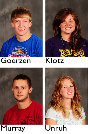 Hayden Goerzen, Dani Klotz, Joel Murray and Sarah Unruh, 2011 Hesston College Bill Mason Scholars