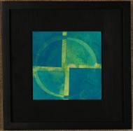Axis Mundi G by Ken Gingerich, acrylic and colored pencil on masonite