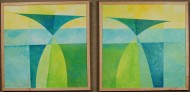 Duas Irmas do Altoplano A by Ken Gingerich, diptyck, acrylic on masonite