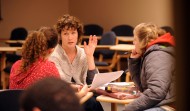 Karen Sheriff LeVan works with College Writing students