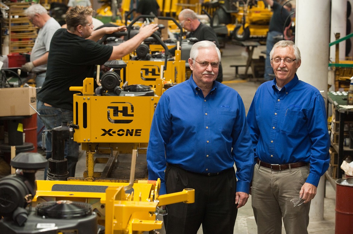 Paul Mullet and Bob Mullet of Excel Industries in Hesston