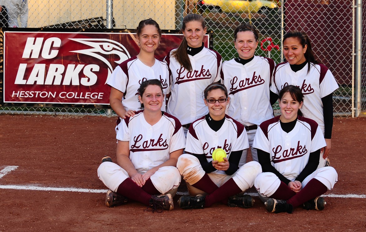 Hesston College sophomore softball players