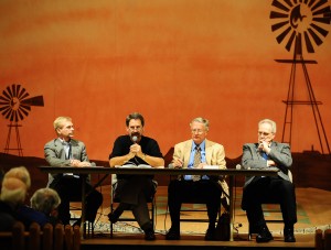 forum_3064 Panel members at the Hesston College Centennial history forum
