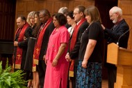 Pastoral Ministries graduates and faculty at the commissioning service