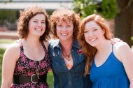 Graduates and a faculty member after Hesston College Commencement 2011