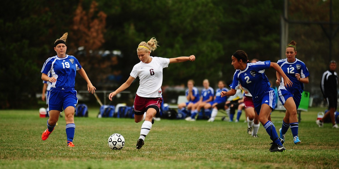 Hesston College women's soccer action photo