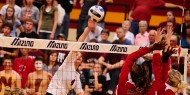 Hesston College volleyball action photo