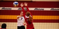 Hesston College volleyball action photo - Mollie Nebel