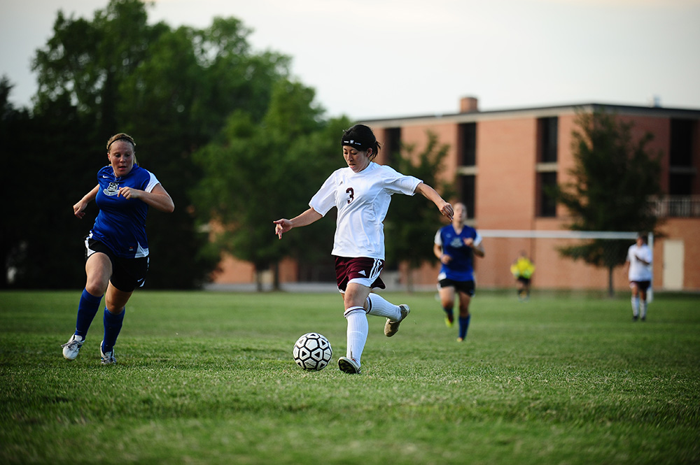 Hesston College women's soccer action photo