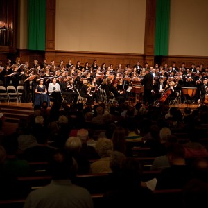 More than 80 voices combined with an orchestra of local musicians to present part one of Handel's Messiah on Thanksgiving evening at Hesston Mennonite Church.