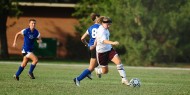 Hesston College women's soccer action photo