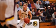 Hesston College men's basketball action photo - Pierre Zook