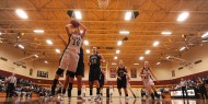 Hesston College women's basketball action photo