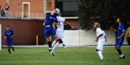Hesston College men's soccer action photo