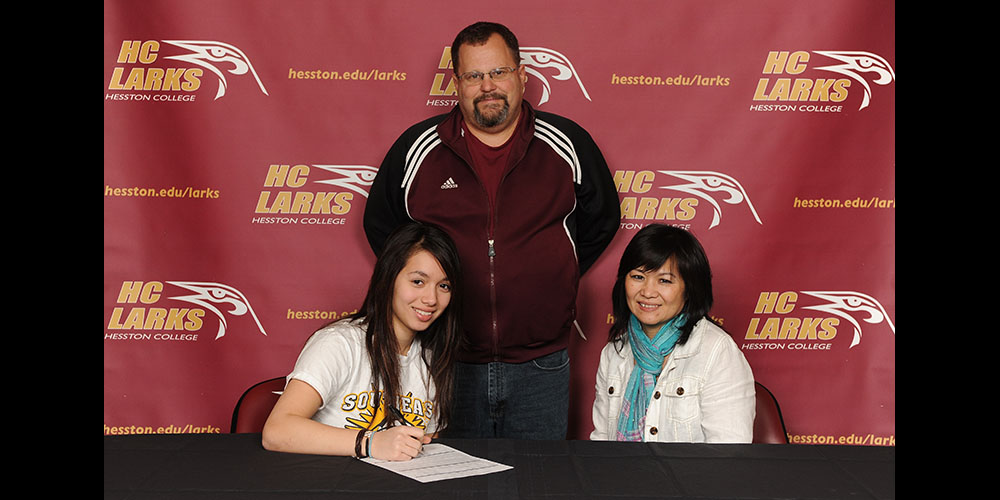 Tatianna Sabbah signs to play soccer for Hesston College.