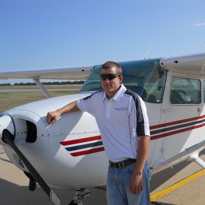 Tyler Beachy, a freshman in Hesston College’s aviation program, earned his private pilot license Feb. 17.