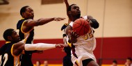 Hesston College men's basketball action photo - Armond Patterson