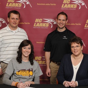 Samantha Aeschliman signs to play tennis for Hesston College.