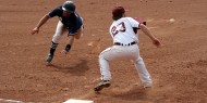 Baseball action photo by Nita and Mike Hart