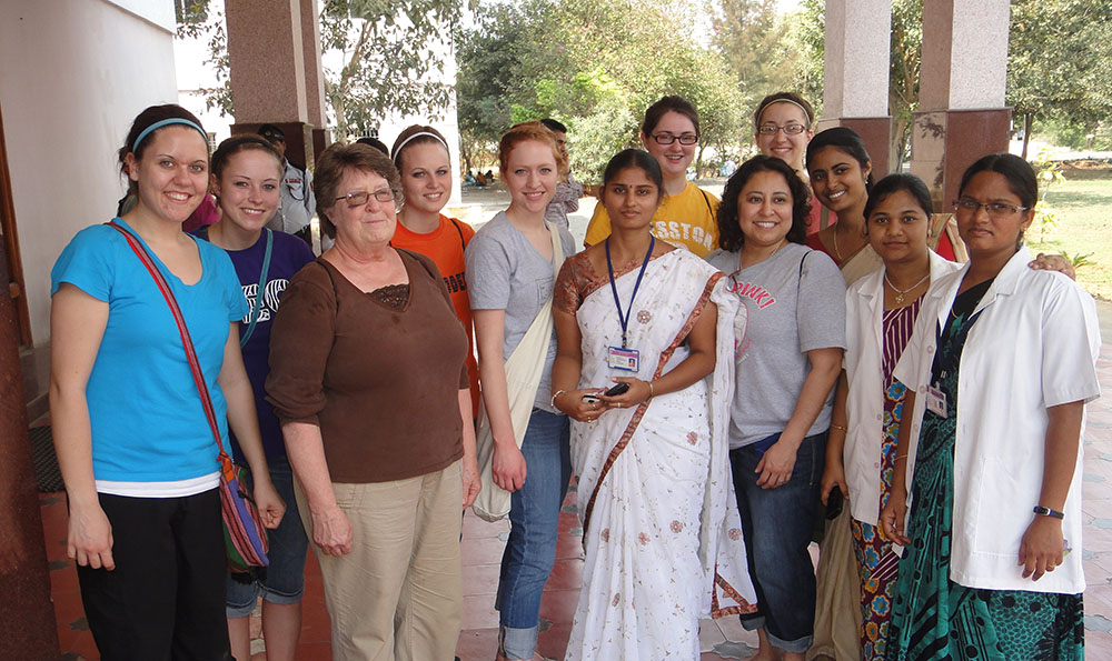 Seven Hesston College nursing students and one instructor spent two-weeks in Chiluvuru, Andhra Pradesh, India during a two-week extended spring break trip.