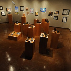 The gallery in Friesen Center filled with student works from the 2011-12 year.