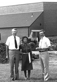 Lyle and Erma Yost with Hesston College President Kirk Alliman