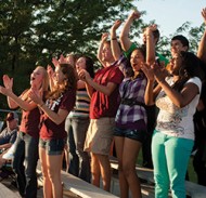 students celebrating