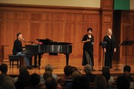 JD Martin ’68, Jan Garrett and Molly Simmering, former staff, perform a concert of original songs by JD and Jan, who are multi-award winning singer-songwriters. JD wrote a new college song Start Here, which he introduced at Friday chapel with Garrett, Simmering and students.