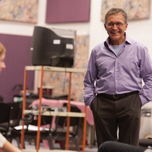 Ron does a singing exercise with Emerencia Dudas ’13 (Walbridge, Ohio) and Broxton Busenitz ’13 (North Newton, Kan.).