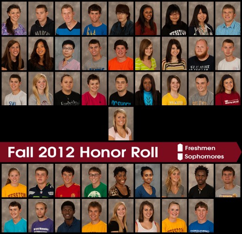 Fall 2012 honor roll