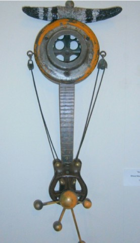 Salina artist Kurt Wolf’s piece “banjo horns”