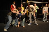 photo from spring 2009 Hesston College production of Godspell