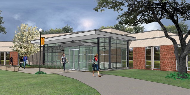artist's rendering of changes to Hesston College's Northlawn