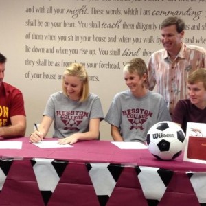Kambree Carter signs to play soccer for Hesston College.