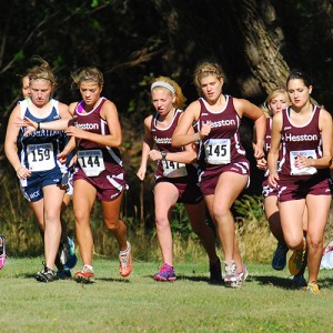 Women's cross country action photo