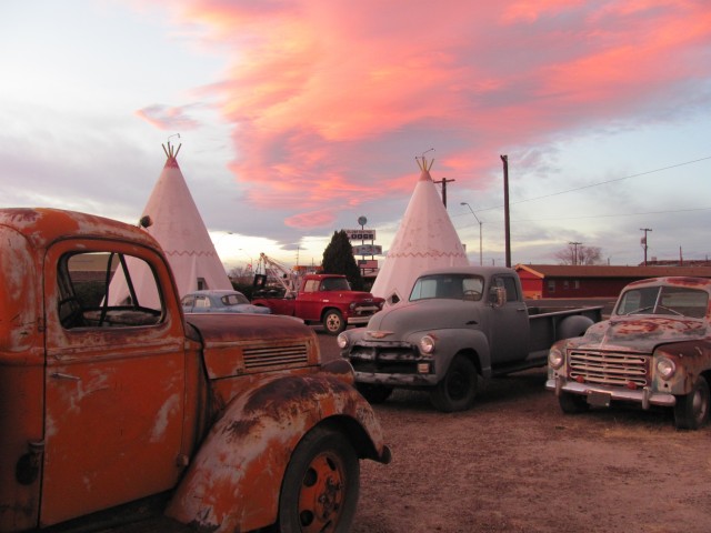 The Wigwam Village in Holbrook, Ariz., is one of the pieces that make up Erika Nelson’s show “Stories from the Road,” featured in the Hesston College Regier Friesen Gallery Sept. 16 to Oct. 18. 