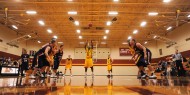 Men's basketball action photo