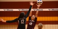 Hesston College volleyball action photo