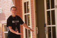 Student ambassadors welcome and host prospective students on campus visits.