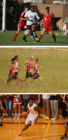 Hesston College women's soccer, men's cross country and men's basketball photos