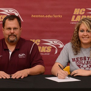 Starr Caldwell signs to play soccer for Hesston College.