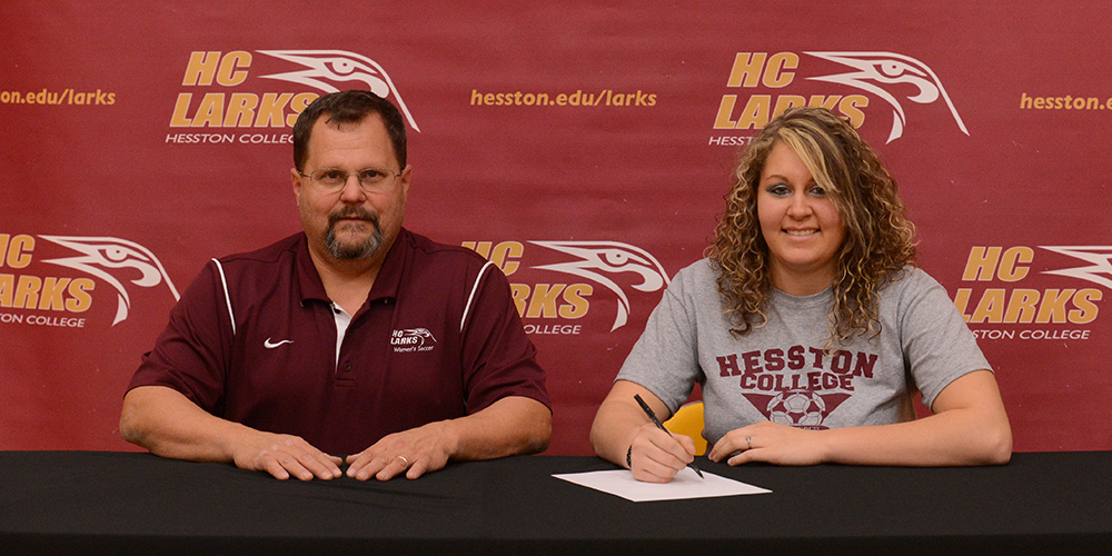 Starr Caldwell signs to play soccer for Hesston College.