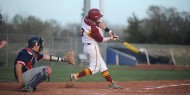 Hesston College baseball action photo